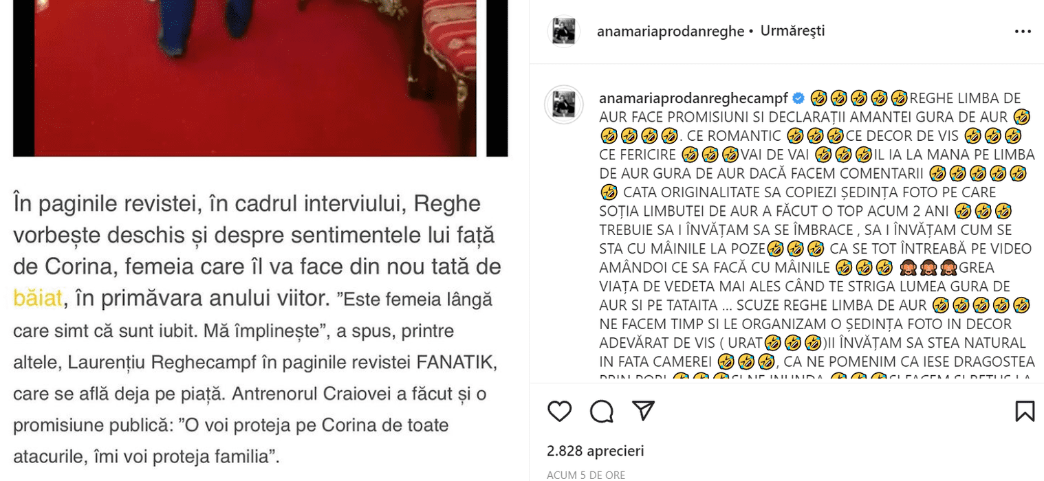 Anamaria Prodan, reacție dură în noapte, după ce l-a văzut pe Reghecampf cu amanta