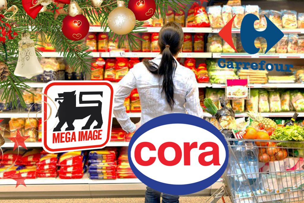 Program de Crăciun 2021 pentru Carrefour, Auchan, Mega Image, Cora. Până la ce oră vor fi deschise magazinele în Ajun