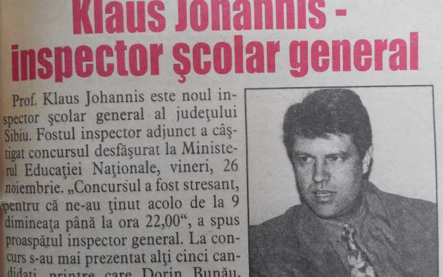 Klaus Iohannis, în perioada în care era profesor de fizică