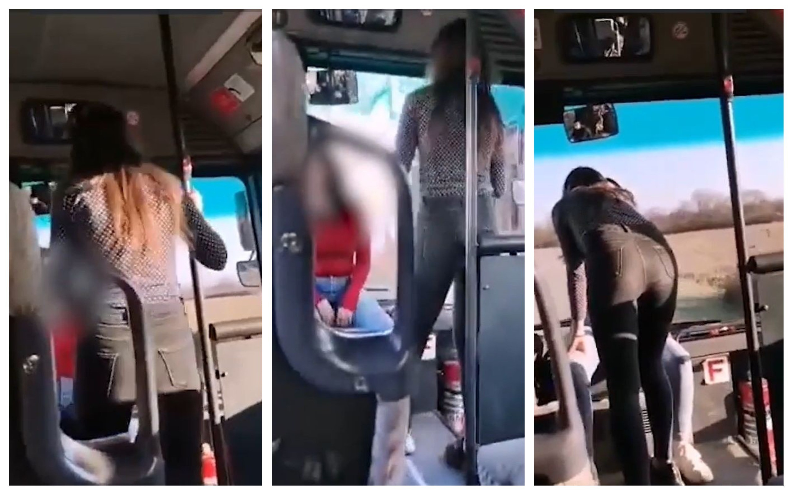 Eleve care danseaza pe manele pe bordul unui autobuz