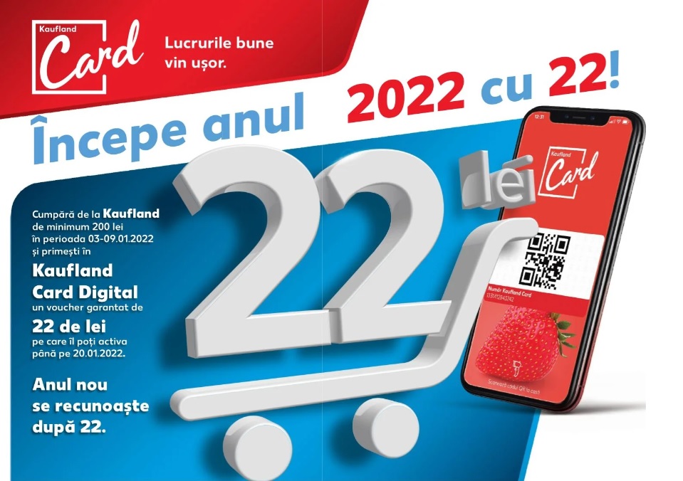 Kaufland oferă vouchere cu bani chiar la început de 2022. Ce trebuie să facă clienţii pentru a le primi