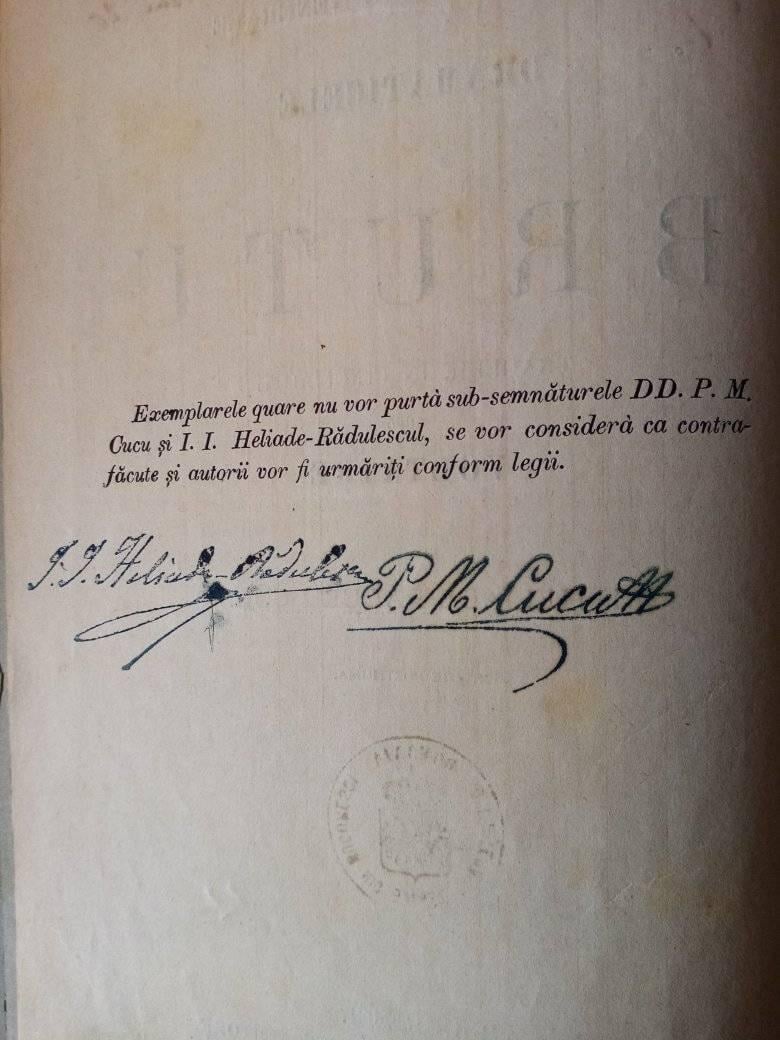 Semnătură Ion Heliade Rădulescu