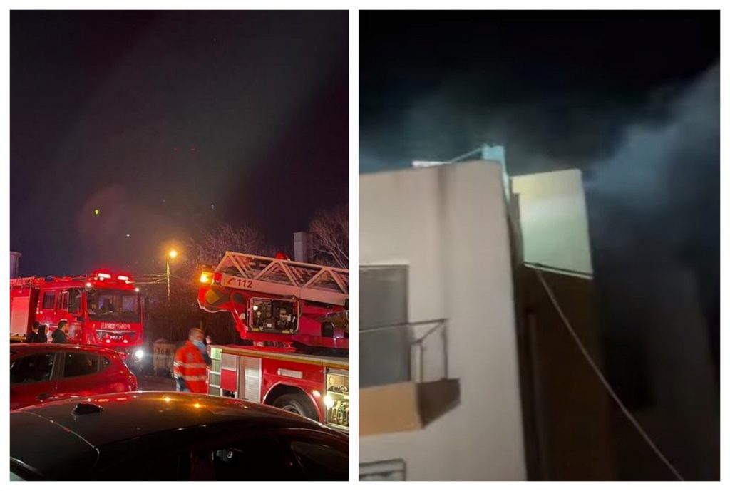 Încă un incendiu într-un bloc din Constanța. Mai multe echipaje de pompieri și SMURD, la fața locului. Video
