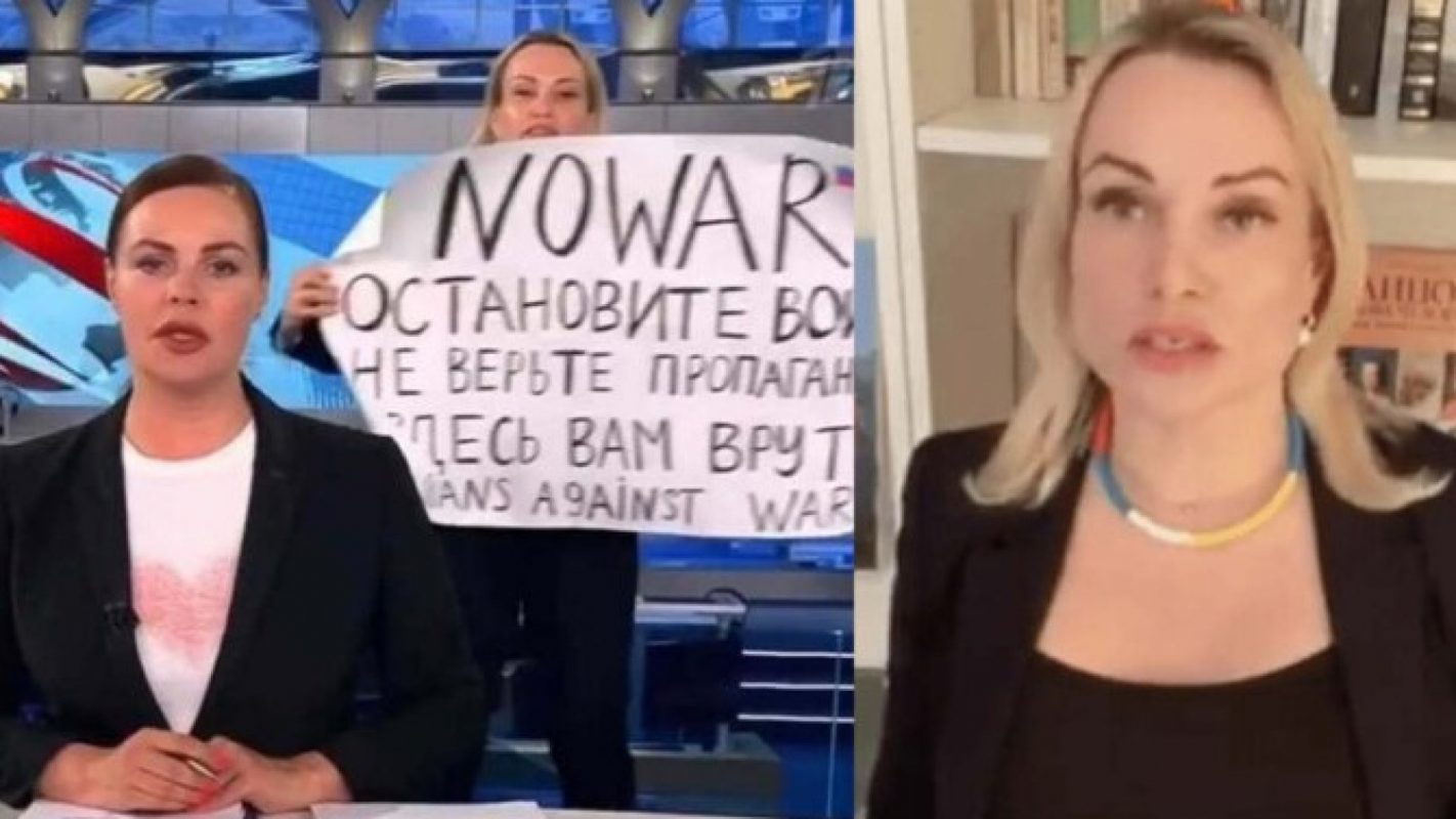Ce s-a intamplat cu jurnalista care a protestat intr-un platou de televiziune din Rusia 