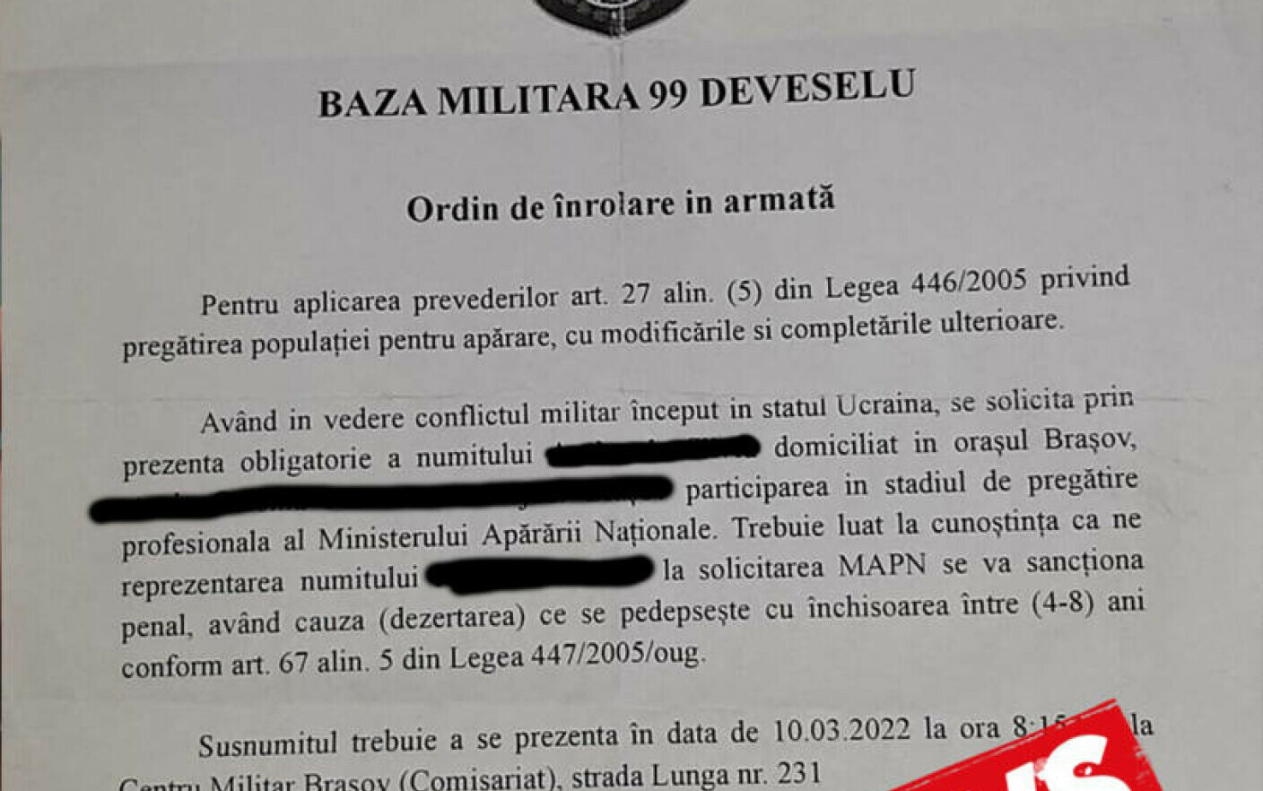 Documentele false care circula in mai multe judete din tara noastra