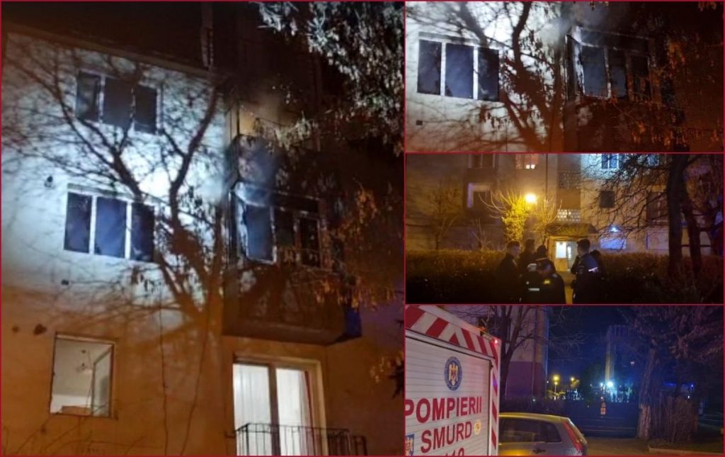 Incendiu violent într-un bloc din Baia Mare. 13 persoane au fost evacuate din calea flăcărilor. Un apartament s-a făcut scrum Foto + Video