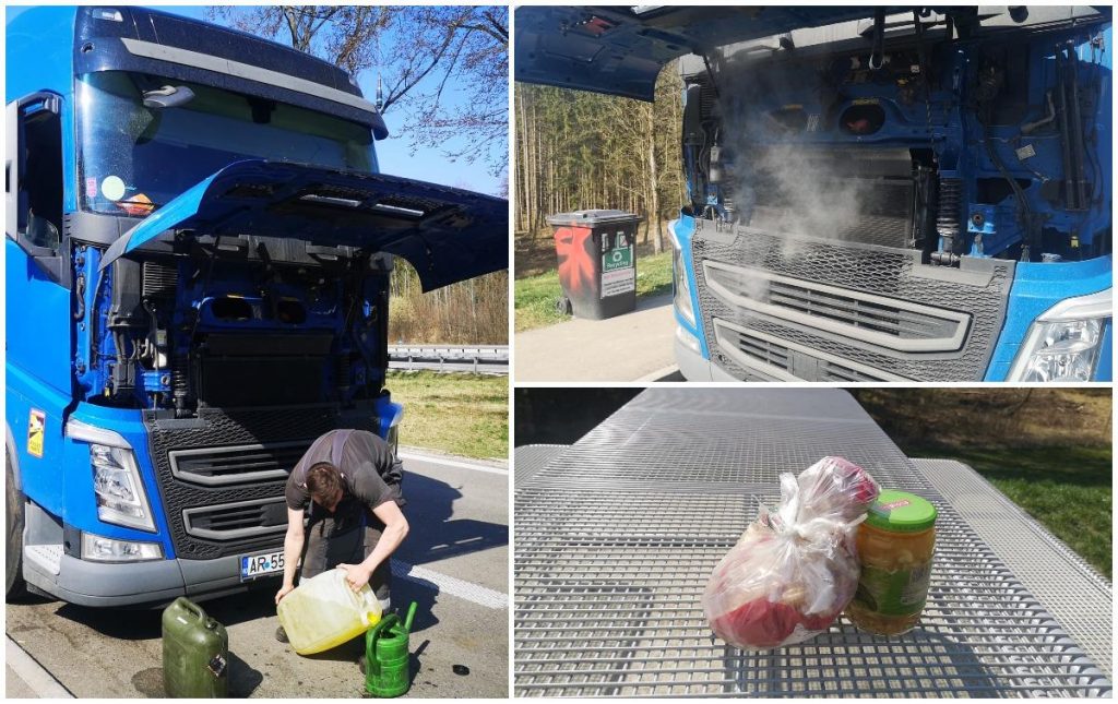 Sofer roman, ajutat de un alt sofer de TIR in Germania
