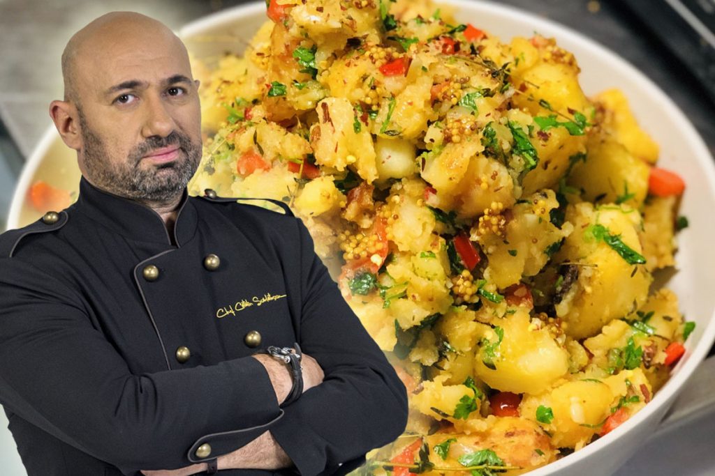 Cartofi zdrobiți, rețeta lui chef Cătălin Scărlătescu. A învățat-o de la bunica sa