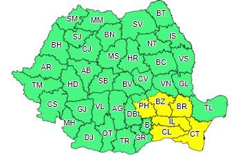 Descărcări electrice, vijelii şi grindină. O nouă avertizare meteo a fost emisă de ANM