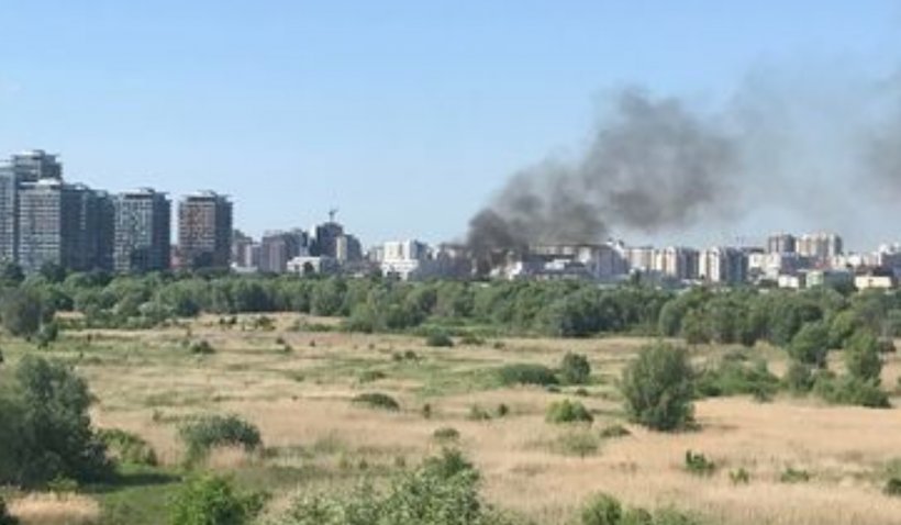 Incendiu violent in Bucuresti, in Parcul Natural Vacaresti. 4.000 de metri patrati sunt afectati