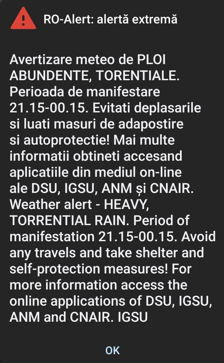 Mesajul care i-a alertat pe bucureșteni