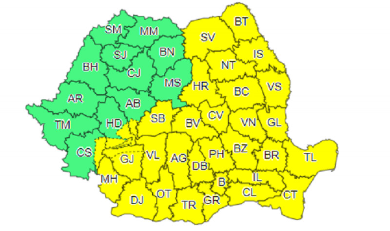 Efectele codului galben in Bucuresti. Mai multi copaci au produs avarii