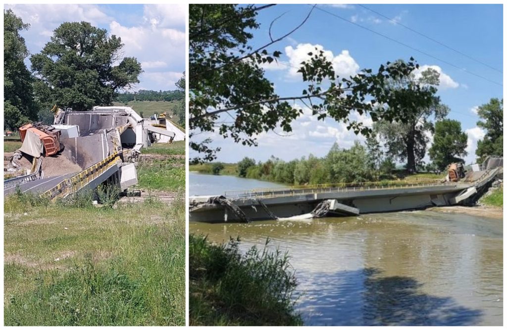 Un pod din judeţul Neamț s-a prăbuşit după doar câteva luni de la inaugurare. Reacţia Ministerului Dezvoltării UPDATE