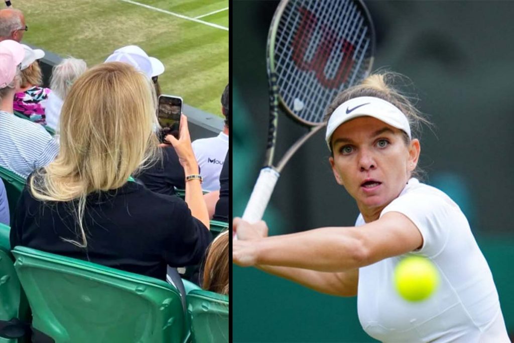 Cine este blonda din loja Simonei Halep care a atras atenţia la Wimbledon. Gestul care i-a uimit pe cei prezenţi