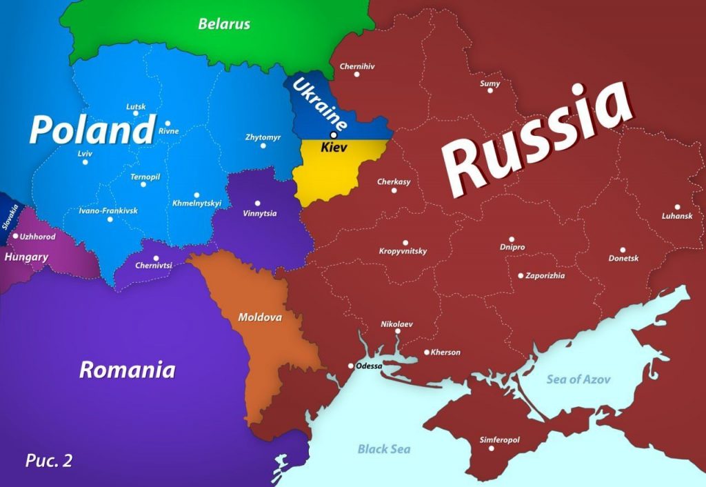 O nouă hartă cu împărțirea Ucrainei scoasă în față de fostul președinte rus Medvedev. Ce teritorii i-ar reveni României