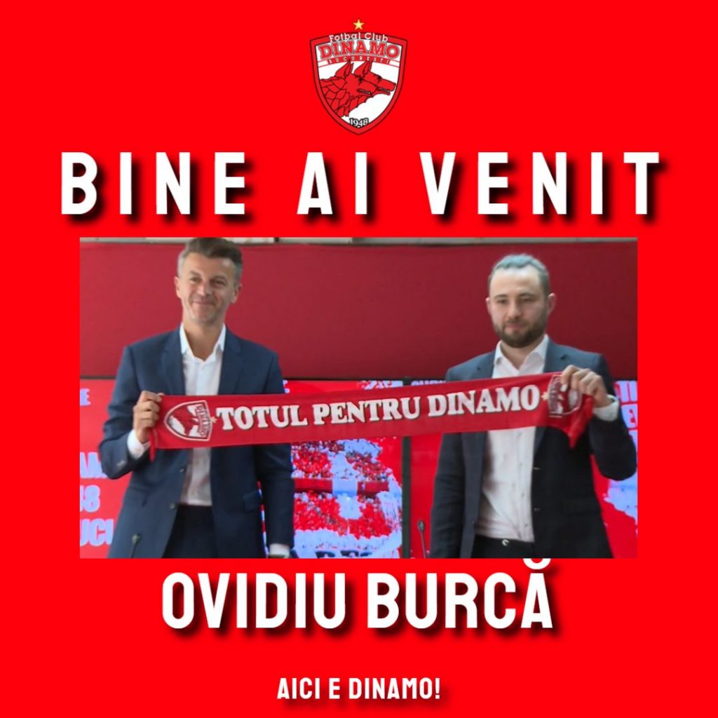 Dinamo are un nou antrenor principal. Ovidiu Burcă a fost prezentat oficial de clubul din „Ștefan cel Mare”