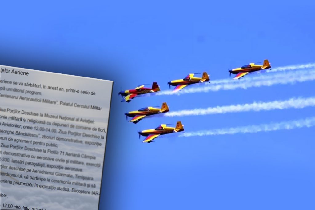 Ziua Aviației 2022. Ce evenimente au loc în București și în țară
