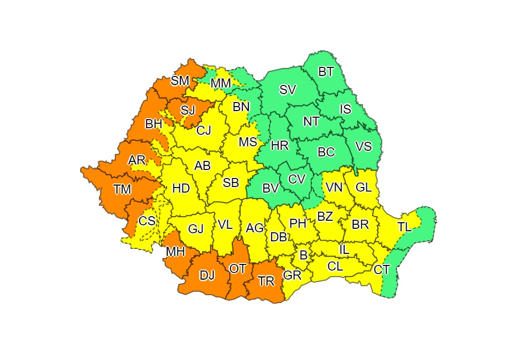Prognoza meteo zilnica, sambata 23 iulie 2022