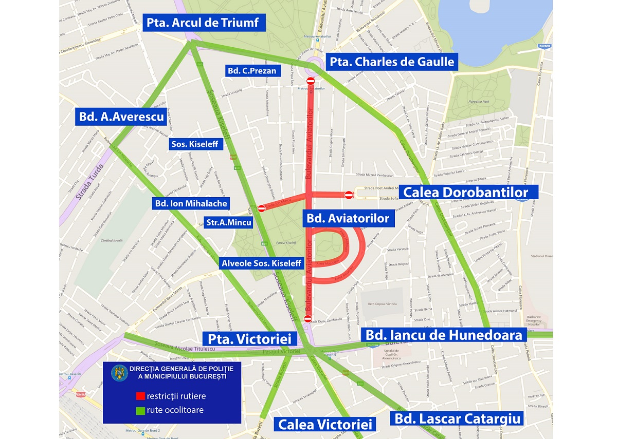 Restrictii de circulatie in Bucuresti, de Ziua Aviatiei