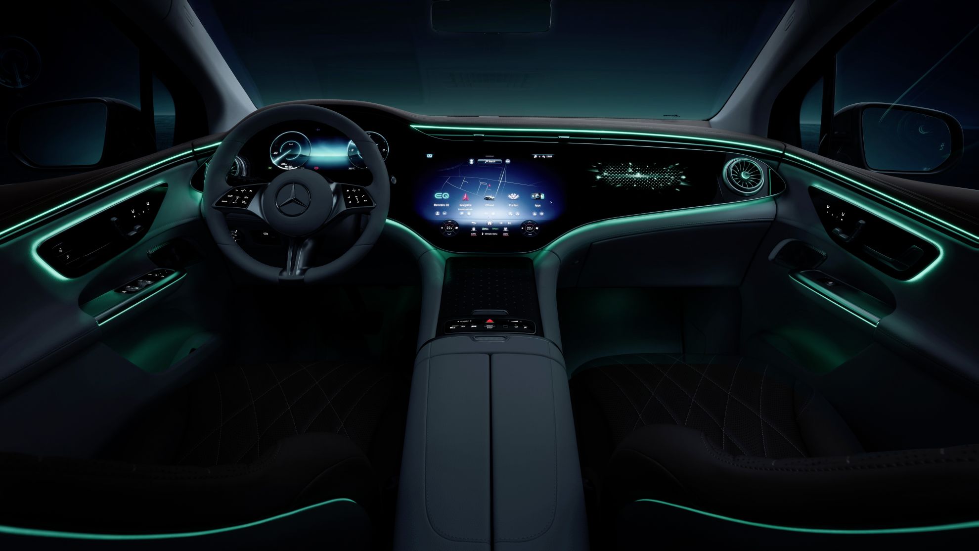 Primele detalii oficiale cu viitorul Mercedes-Benz EQE: SUV-ul electric va fi echipat cu sistemul MBUX Hyperscreen