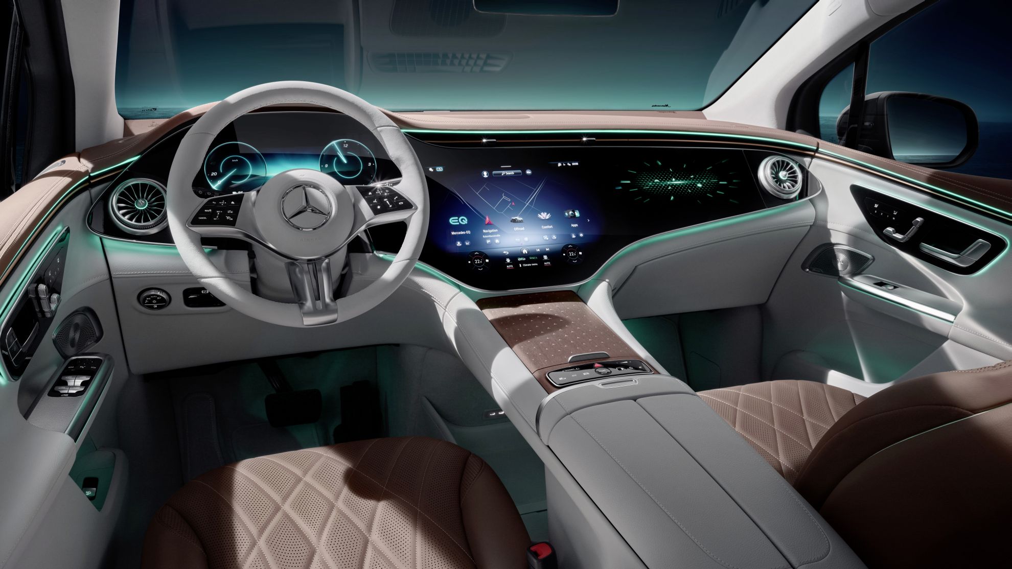 Primele detalii oficiale cu viitorul Mercedes-Benz EQE: SUV-ul electric va fi echipat cu sistemul MBUX Hyperscreen