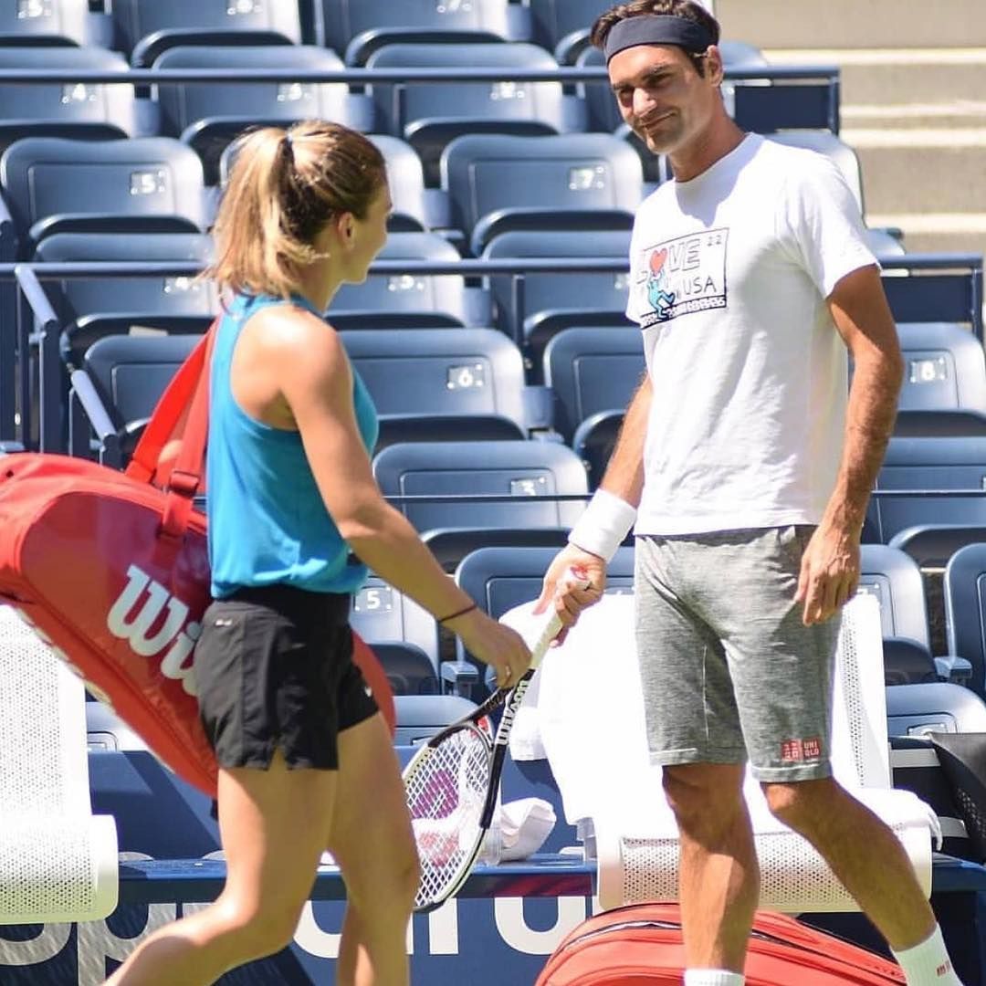 Roger Federer și Simona Halep