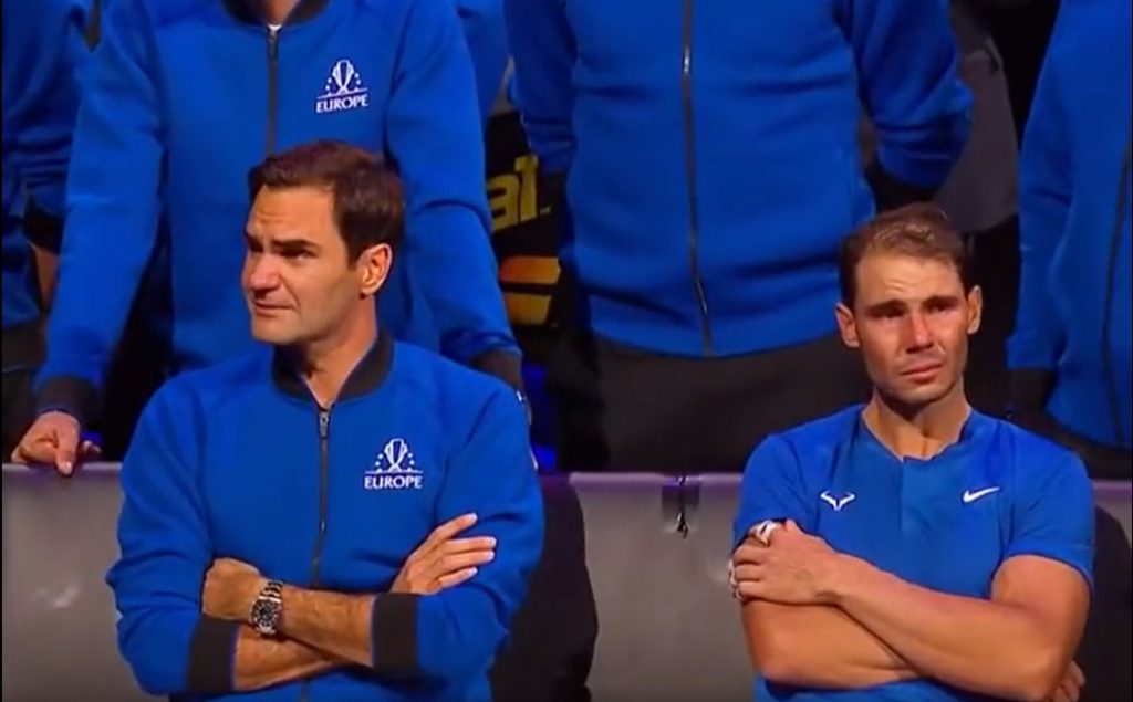 Momente emoționante la meciul de retragere al lui Roger Federer. Rafael Nadal a plâns și el în hohote