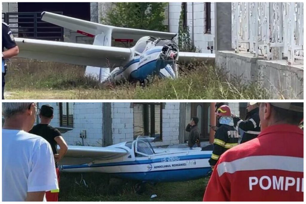 Accident aviatic în județul Dolj, după ce un planor s-a prăbușit într-o curte. O adolescentă de 17 ani, în stare gravă
