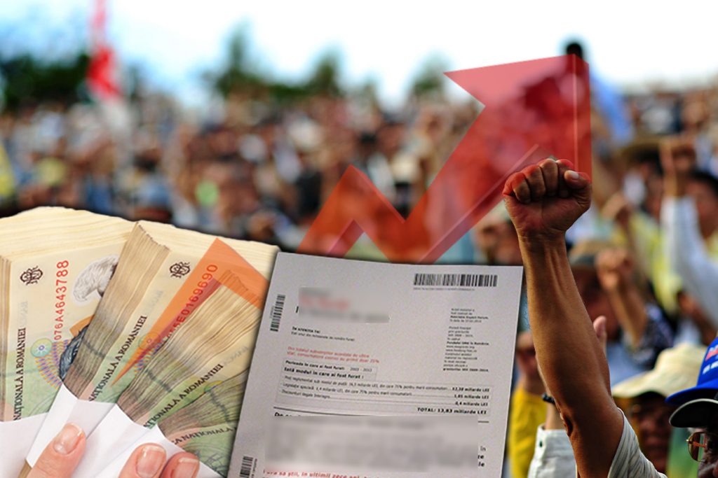 Românii, revoltați din cauza facturilor astronomice. Marșuri anti-sărăcie, organizate în București și mai multe orașe din țară