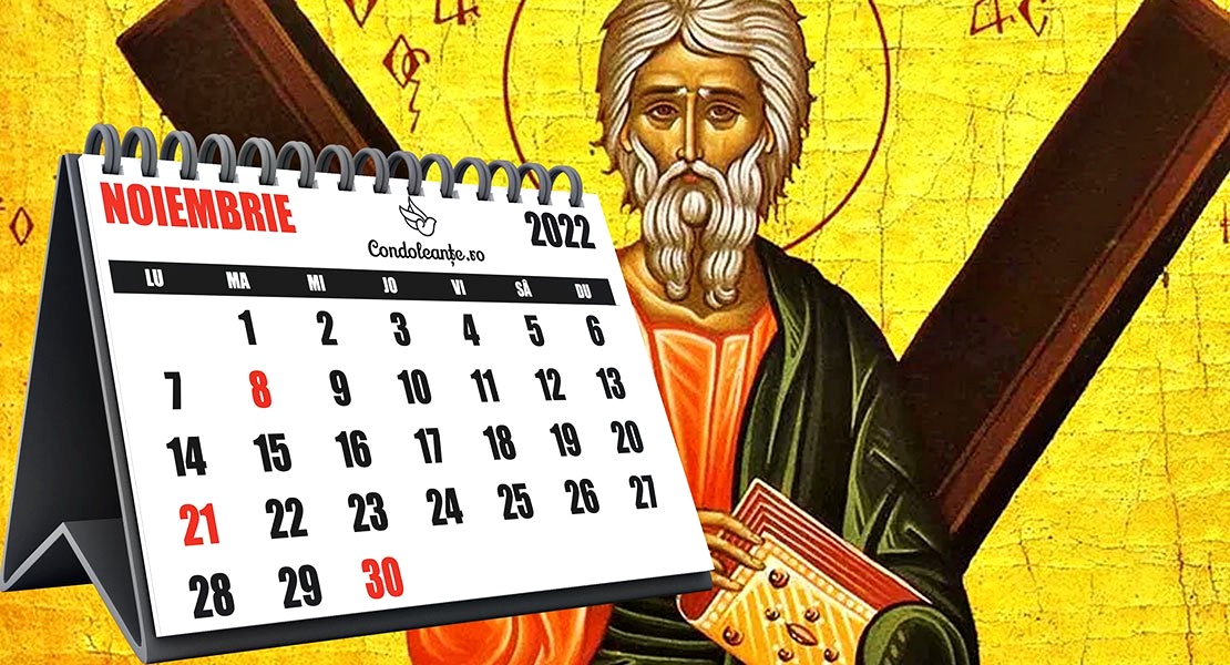 Calendar ortodox noiembrie 2022