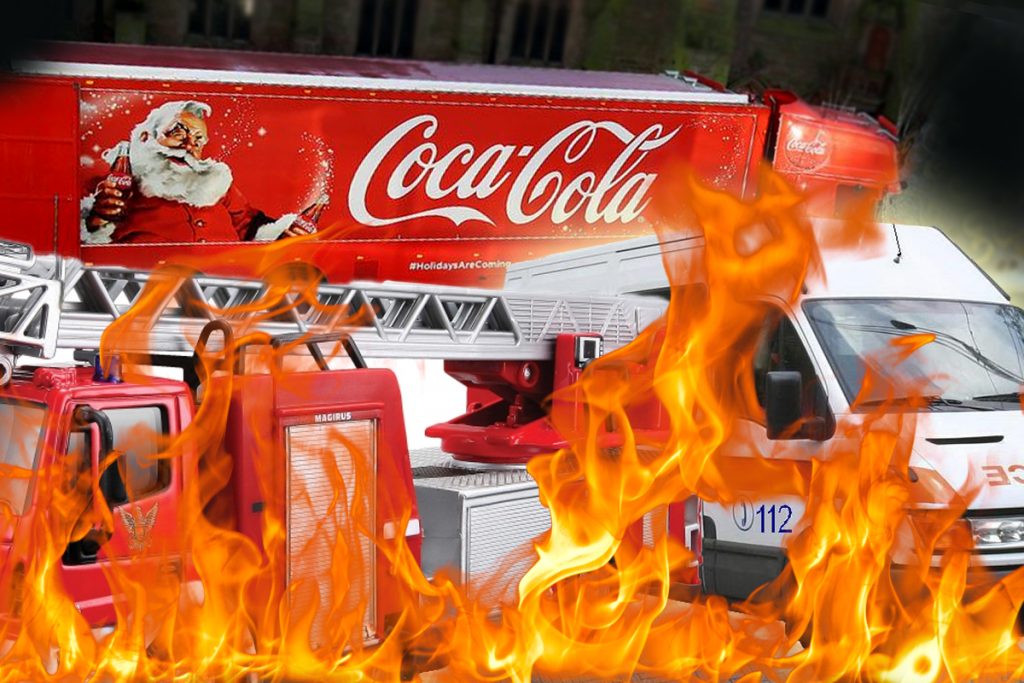 Ce s-a întâmplat cu șoferul camionului Coca Cola care a luat foc în București. Anunțul venit de la ISU