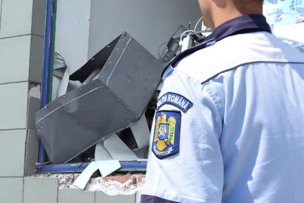 Poliția în alertă după ce un bancomat din Constanța a fost aruncat în aer. Oamenii legii caută făptașii și au organizat filtre
