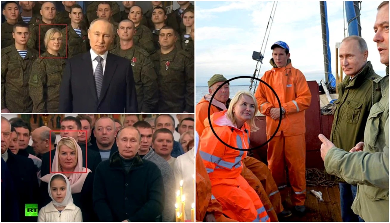 Cine este blonda care apare langa Vladimir Putin