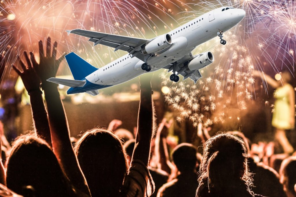 Focurile de artificii au făcut spectacol pe cerul Bucureștiului. Cum a arătat Capitala văzută din avion în noaptea de Revelion. Video