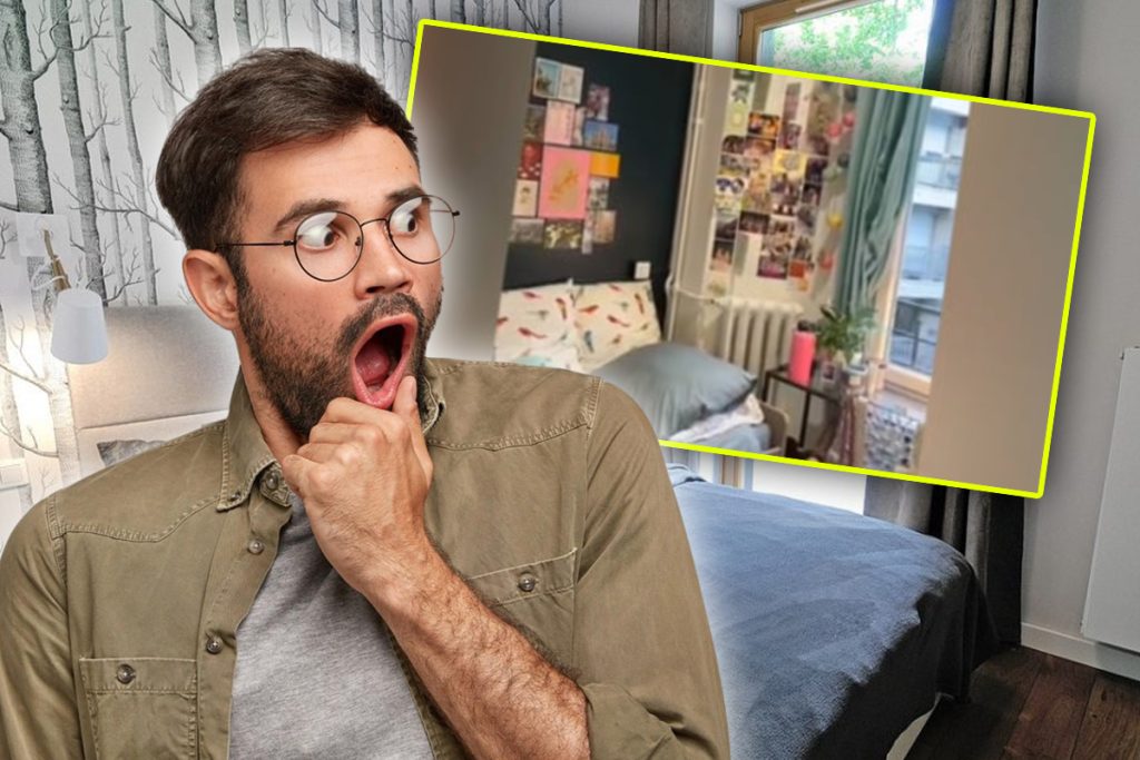 Garsoniera de 9 metri pătrați care o întrece pe cea din Cluj. „Aici e dușul, unde îmi țin geamantanul”