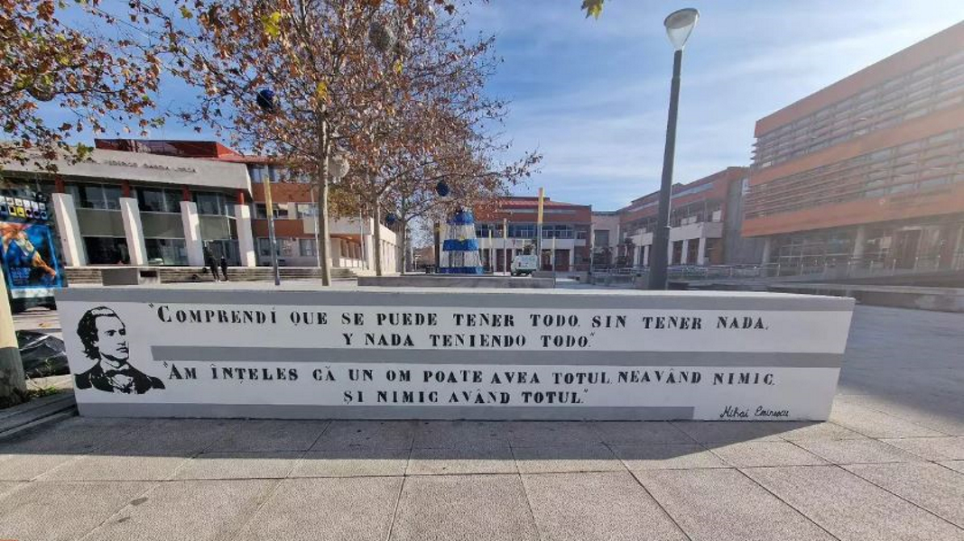 Mihai Eminescu, omagiat in Spania printr-un monument inedit
