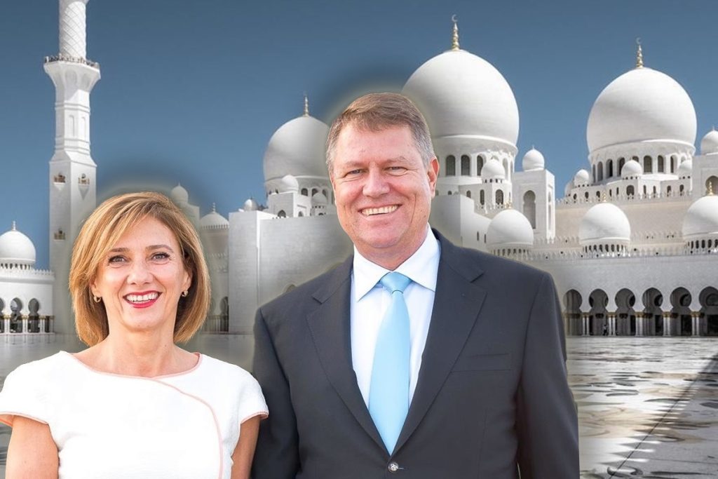 Klaus și Carmen Iohannis au vizitat Marea Moschee din Abu Dhabi. Cum s-a îmbrăcat soția președintelui la lăcașul de cult