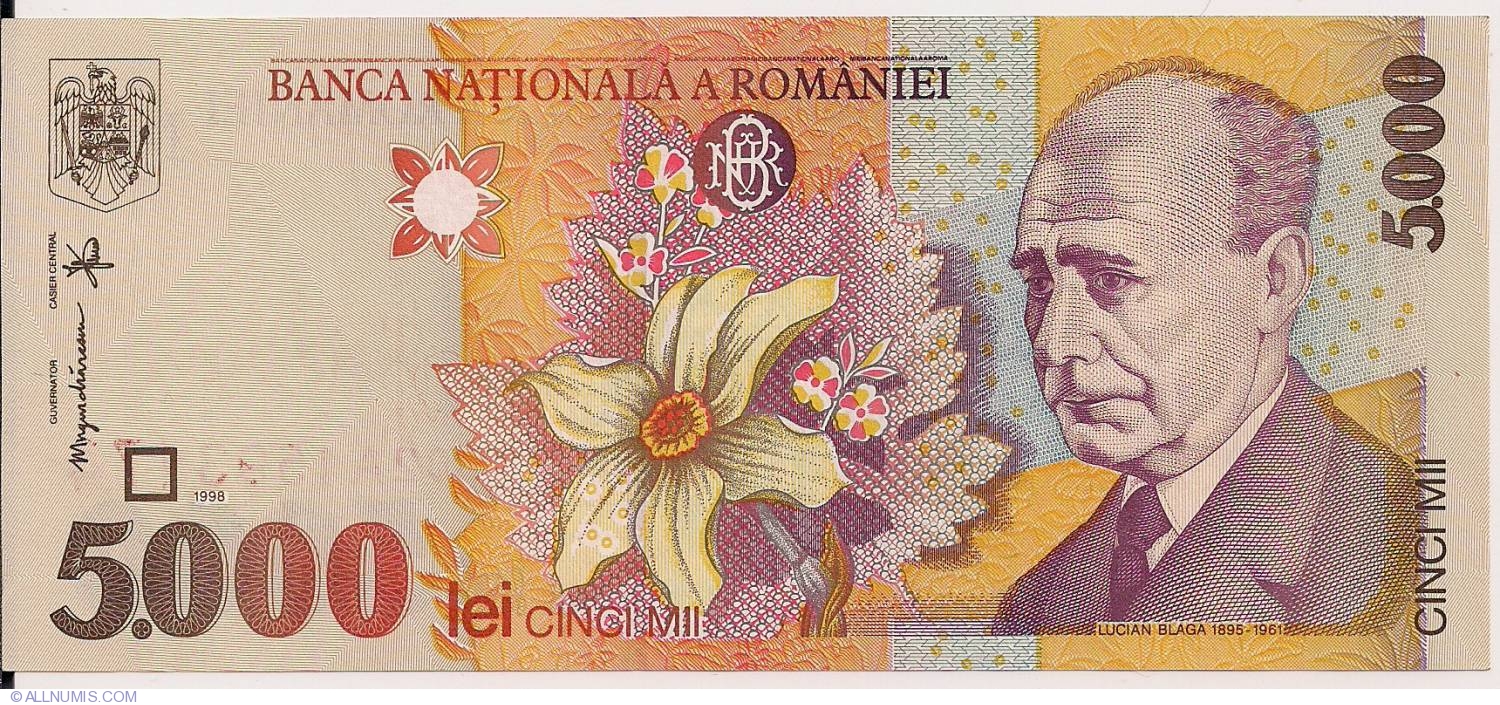 Bancnota de 5.000 de lei se vinde cu 40.000 de euro pe site-urile de specialitate