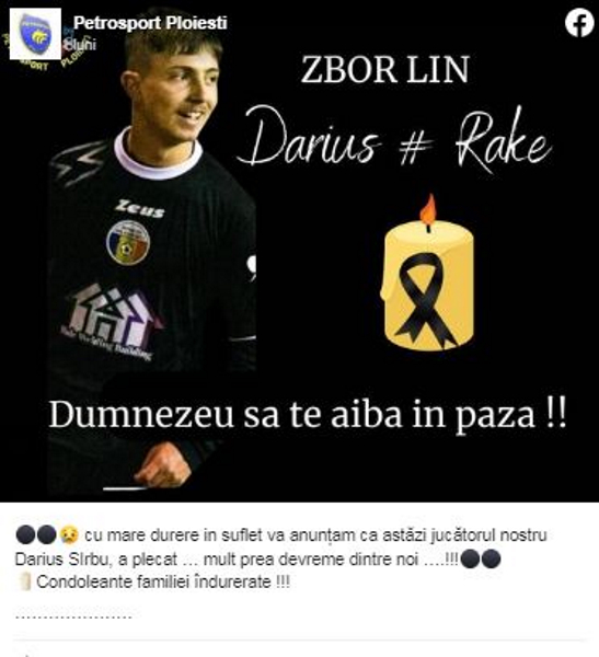 Doliu in fotbalul romanesc