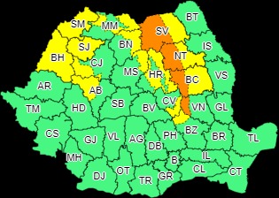 Cod portocaliu de ninsori în România