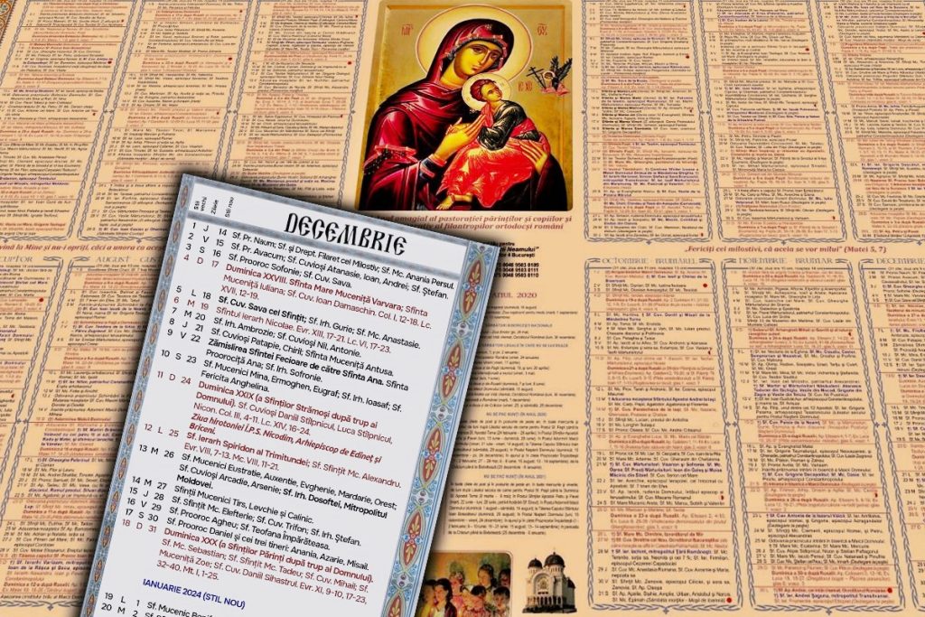Calendar ortodox decembrie 2023. În ce zi a săptămânii cade Crăciunul? 