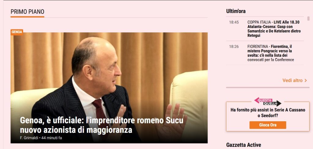 Șucu joacă în liga mare: e patron la Genoa