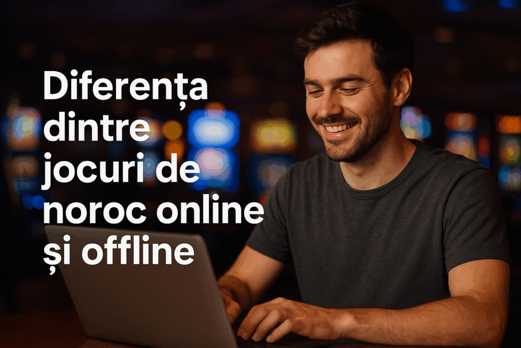 Diferența dintre jocuri de noroc online și offline