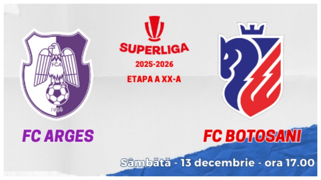 SuperLiga: FC Argeş vs Botoşani – Derby de conjunctură la Mioven