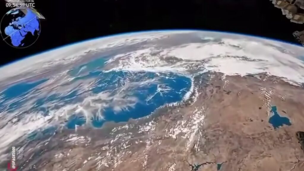 Marea Neagra văzută din spațiu, de pe capsula Orion. Încă nu se văd prețurile din Mamaia