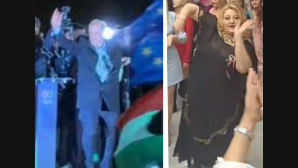 Stânga: viitorul ministru al Sănătății din Ungaria. Dacă era doar după dans, Șoșoacă (dreapta) ajungea de mult ministra Sănătății mondiale