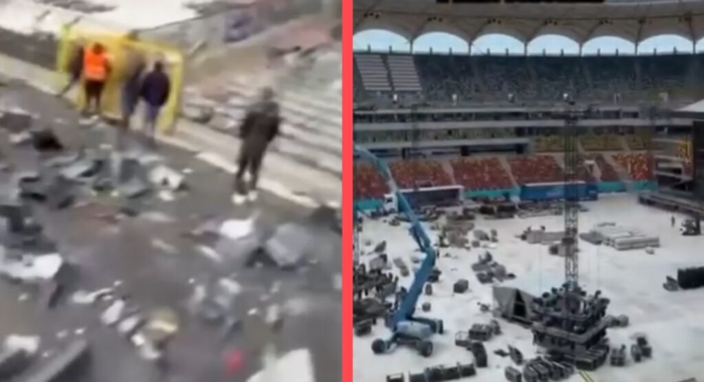 Imaginile care pretind că tinerii de la concertul lui Max Korzh ar fi distrus Arena Națională sunt false, spun autoritățile, dar dacii liberi știu ei mai bine