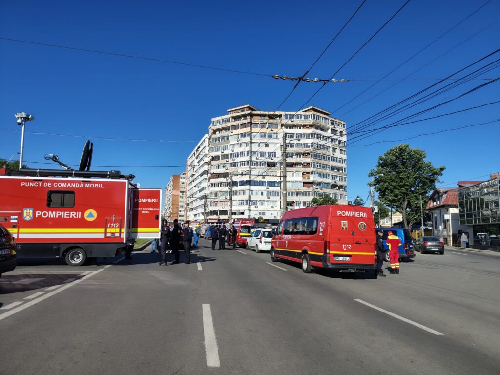 Dronă căzută pe un bloc cu 10 etaje din Galați