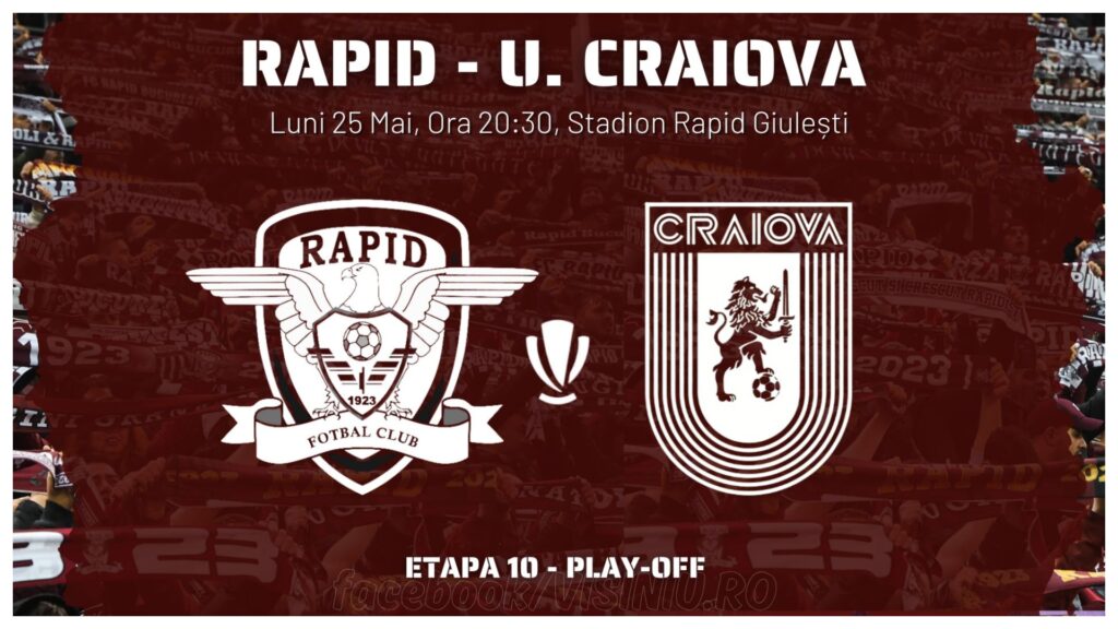 Ponturi pariuri. Rapid – Universitatea Craiova. Cote SuperLiga